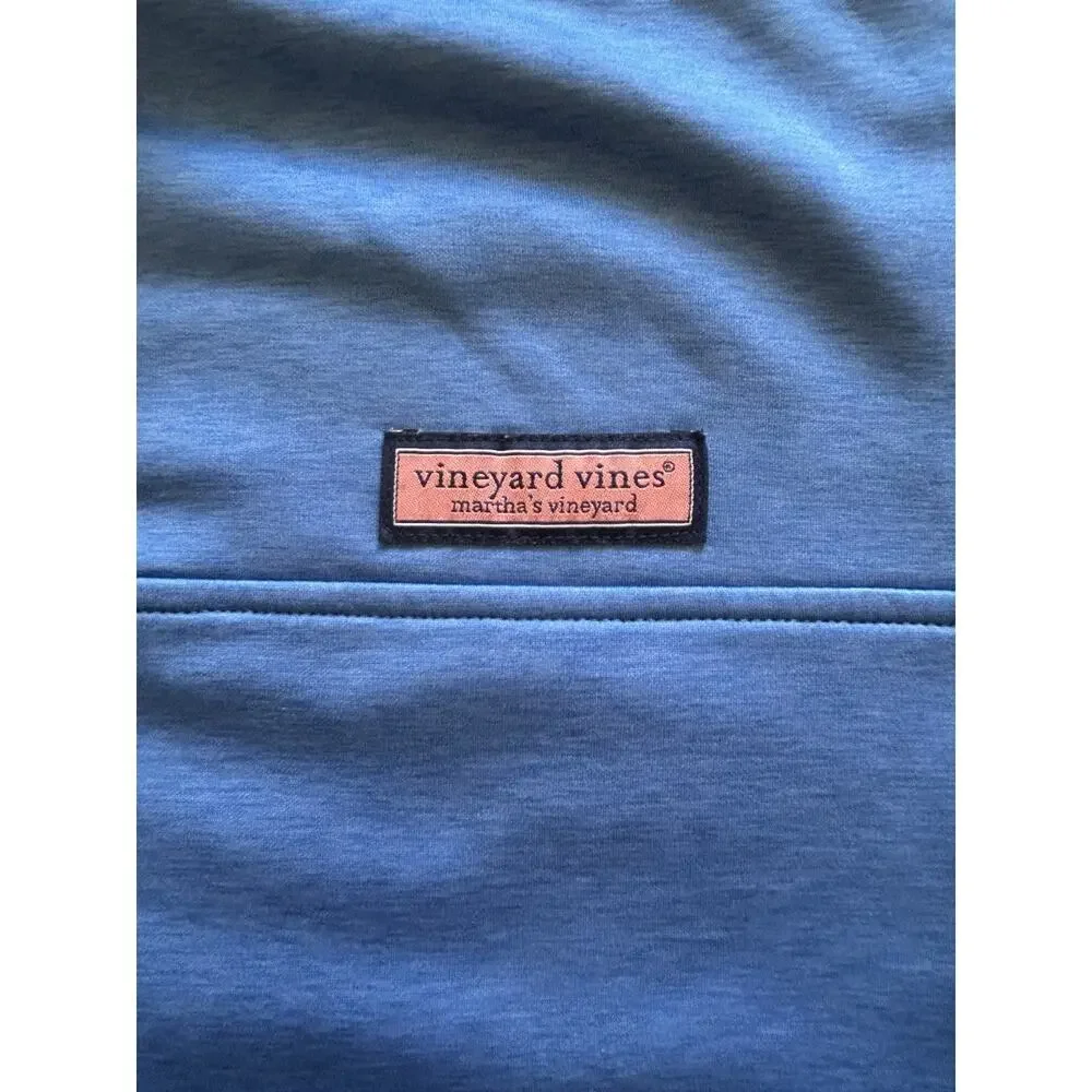 Vineyard Vines 1/4 Zip Pullover Men's Size Large Fleece Lined Jacket Blue